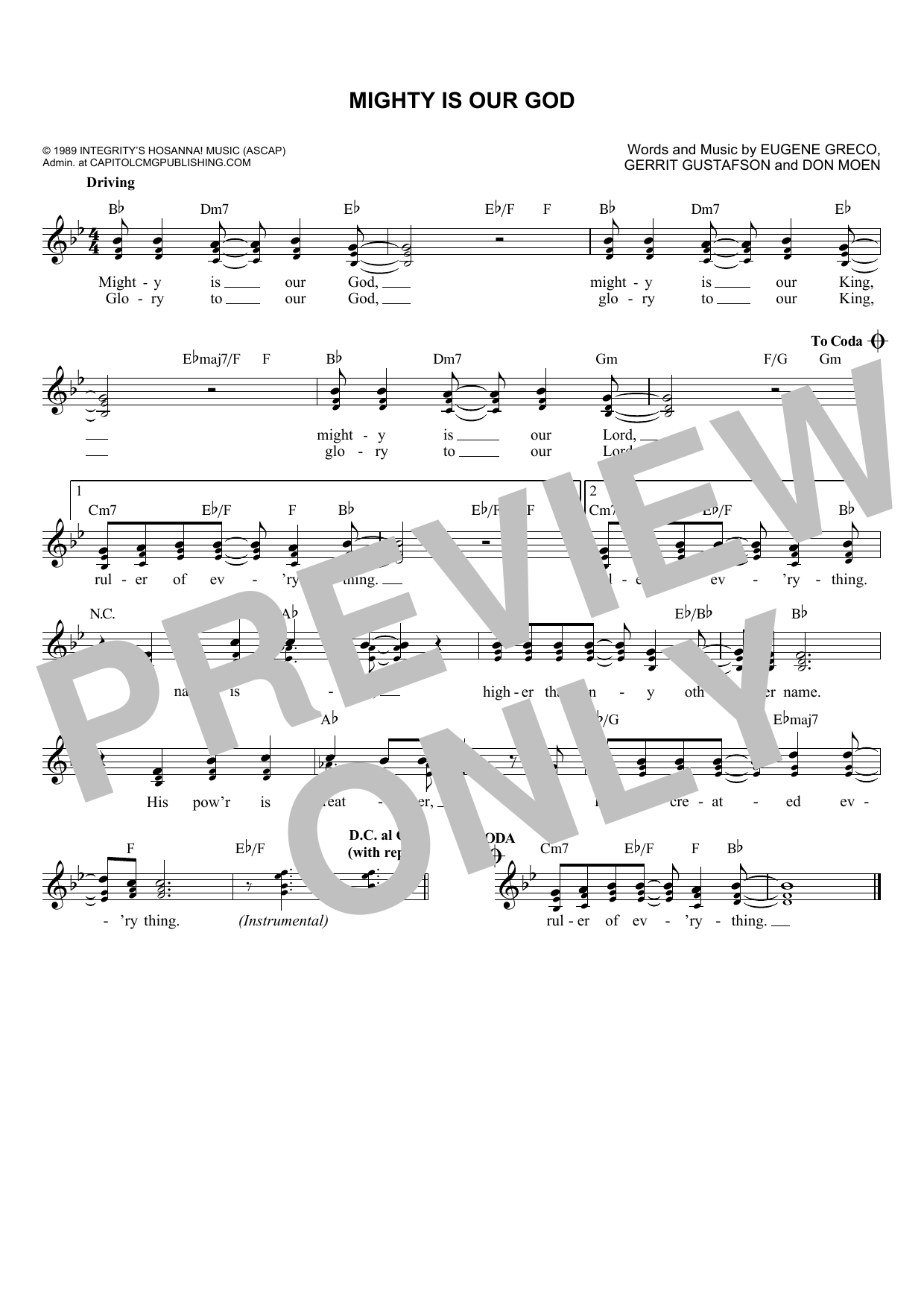 Learn to play Gerrit Gustafson Mighty Is Our God sheet music for Lead Sheet / Fake Book in minutes. Gerrit Gustafson Mighty Is Our God sheet music notes and chords. Download Printable PDF.