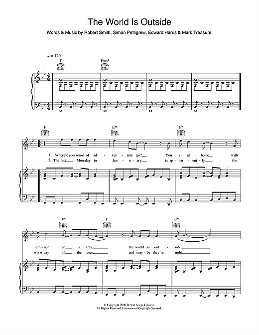 Learn to play Ghosts The World Is Outside sheet music for Piano, Vocal & Guitar in minutes. Price: 7.8900$ Ghosts The World Is Outside sheet music notes and chords. Download Printable PDF.