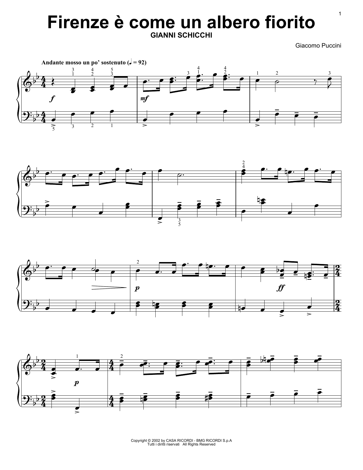 Learn to play Giacomo Puccini Rinuccio's Aria (Firenze E Come Un Alberto Fiorito) sheet music for Easy Piano Solo in minutes. Price: 6.9900$ Giacomo Puccini Rinuccio's Aria (Firenze E Come Un Alberto Fiorito) sheet music notes and chords arranged for Easy Piano Solo