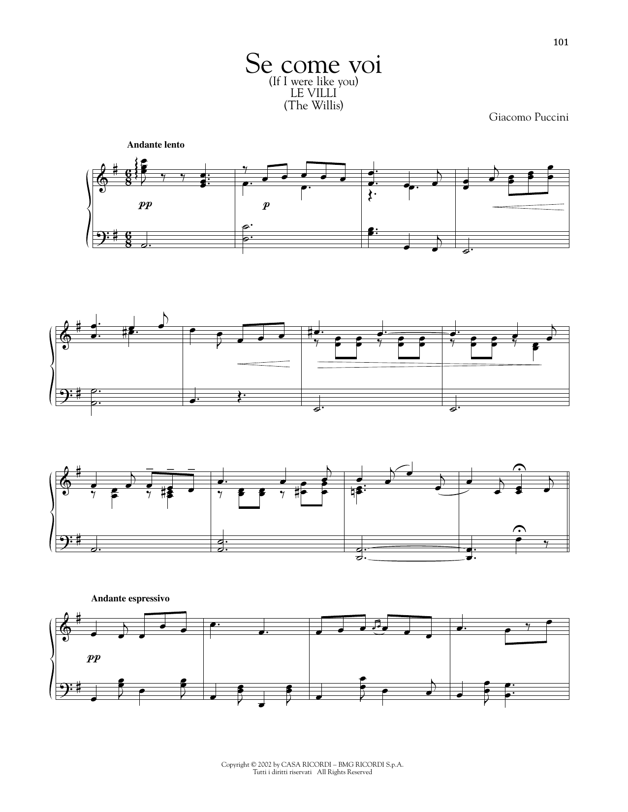 Learn to play Giacomo Puccini Se come voi piccina sheet music for Piano Solo in minutes. Price: 6.9900$ Giacomo Puccini Se come voi piccina sheet music notes and chords arranged for Piano Solo