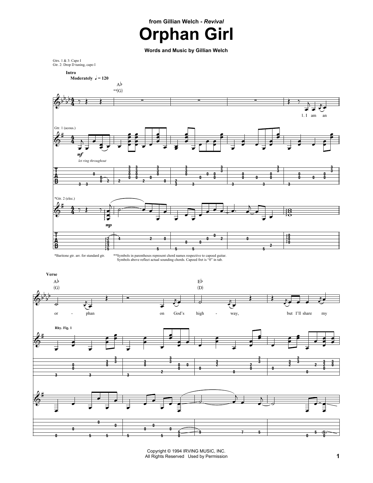 Learn to play Gillian Welch Orphan Girl sheet music for Guitar Chords/Lyrics in minutes. Gillian Welch Orphan Girl sheet music notes and chords. Download Printable PDF.