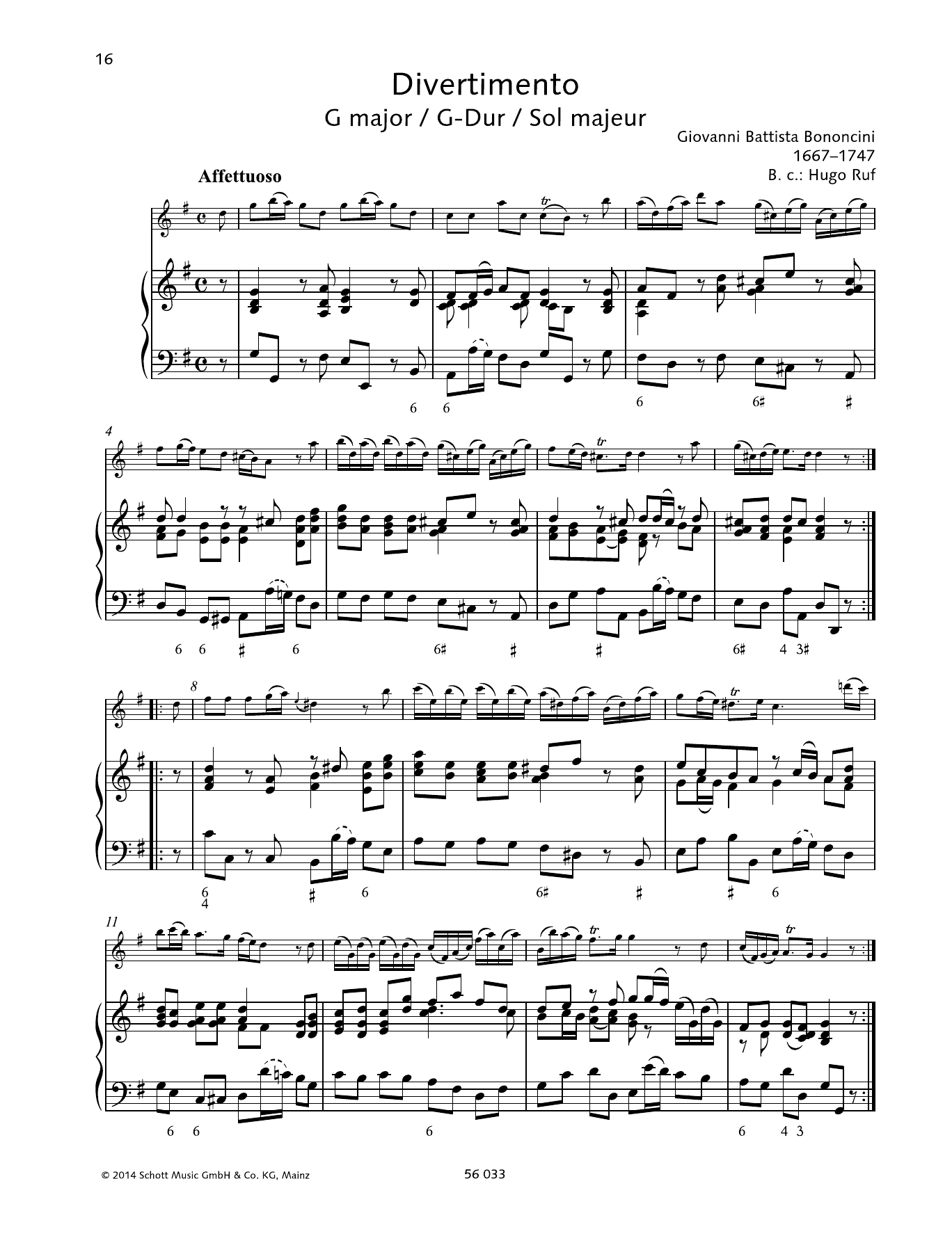 Learn to play Giovanni Battista Bononcini Divertimento G major sheet music for Woodwind Solo in minutes. Price: 4.4900$ Giovanni Battista Bononcini Divertimento G major sheet music notes and chords arranged for Woodwind Solo