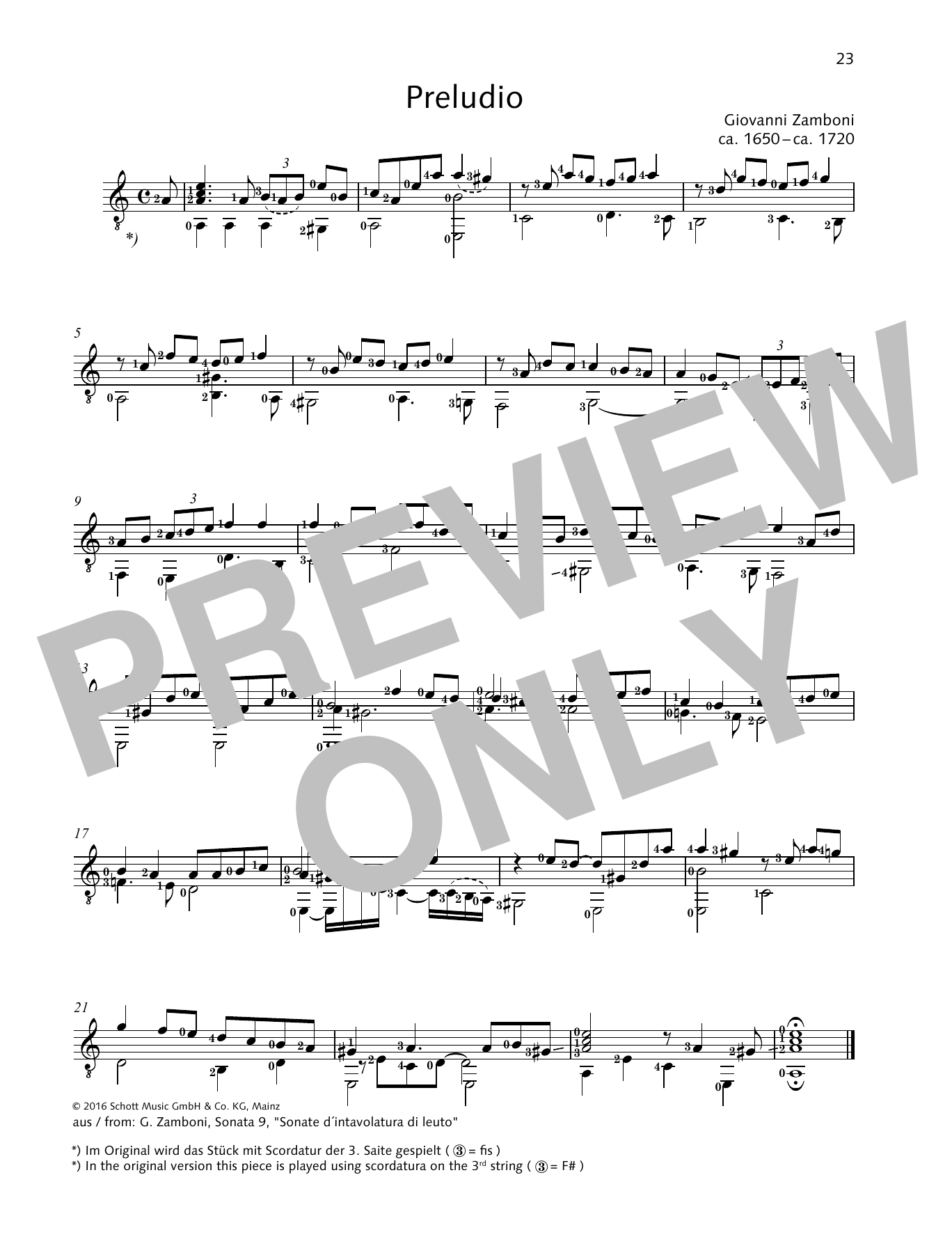 Giovanni Zamboni Preludio sheet music notes and chords. Download Printable PDF.