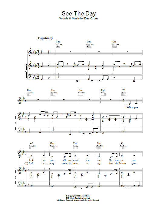 Girls Aloud See The Day sheet music notes and chords. Download Printable PDF.