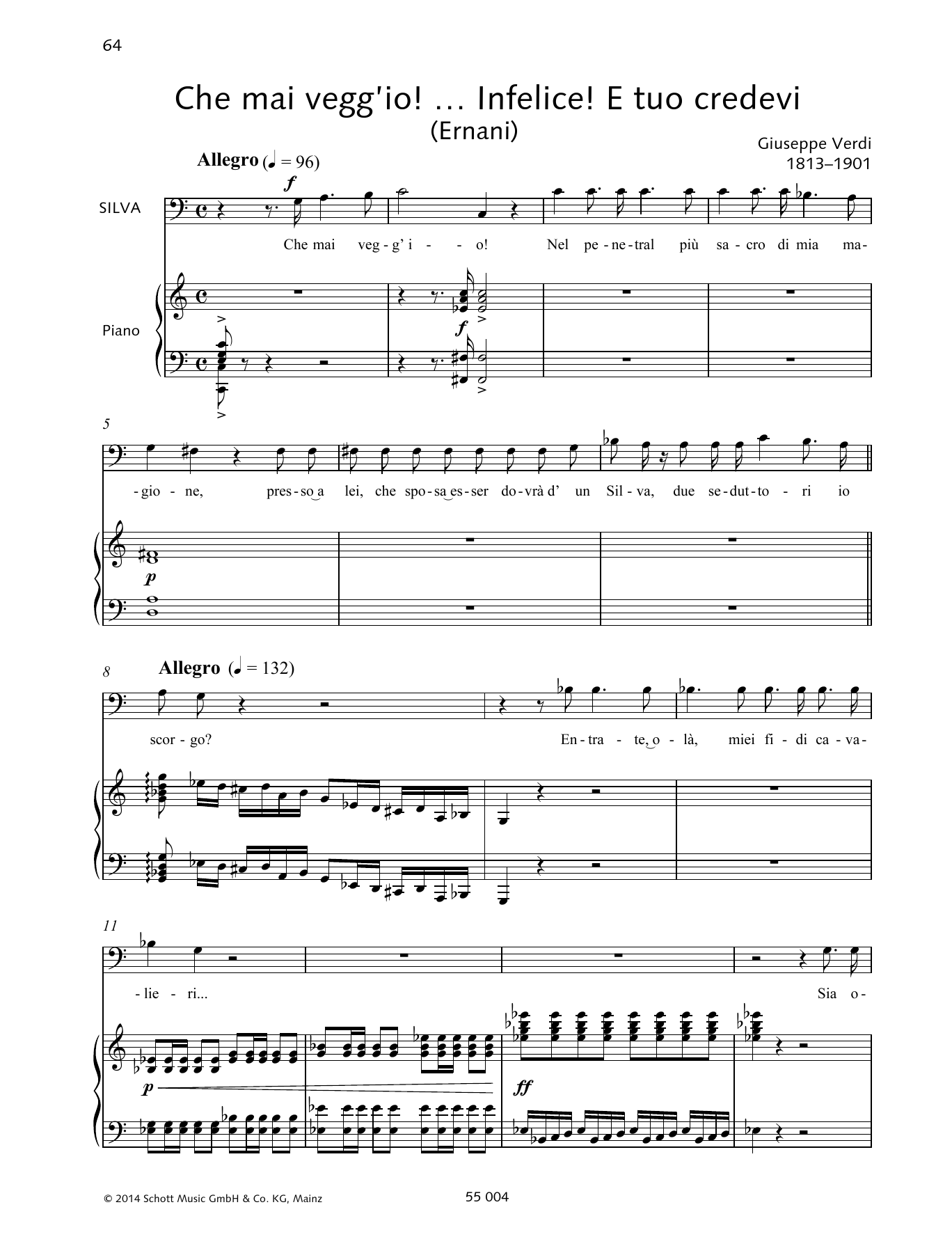 Learn to play Giuseppe Verdi Che mai vegg'io!... Infelice! E tuo credevi sheet music for Piano & Vocal in minutes. Price: 6.9900$ Giuseppe Verdi Che mai vegg'io!... Infelice! E tuo credevi sheet music notes and chords arranged for Piano & Vocal