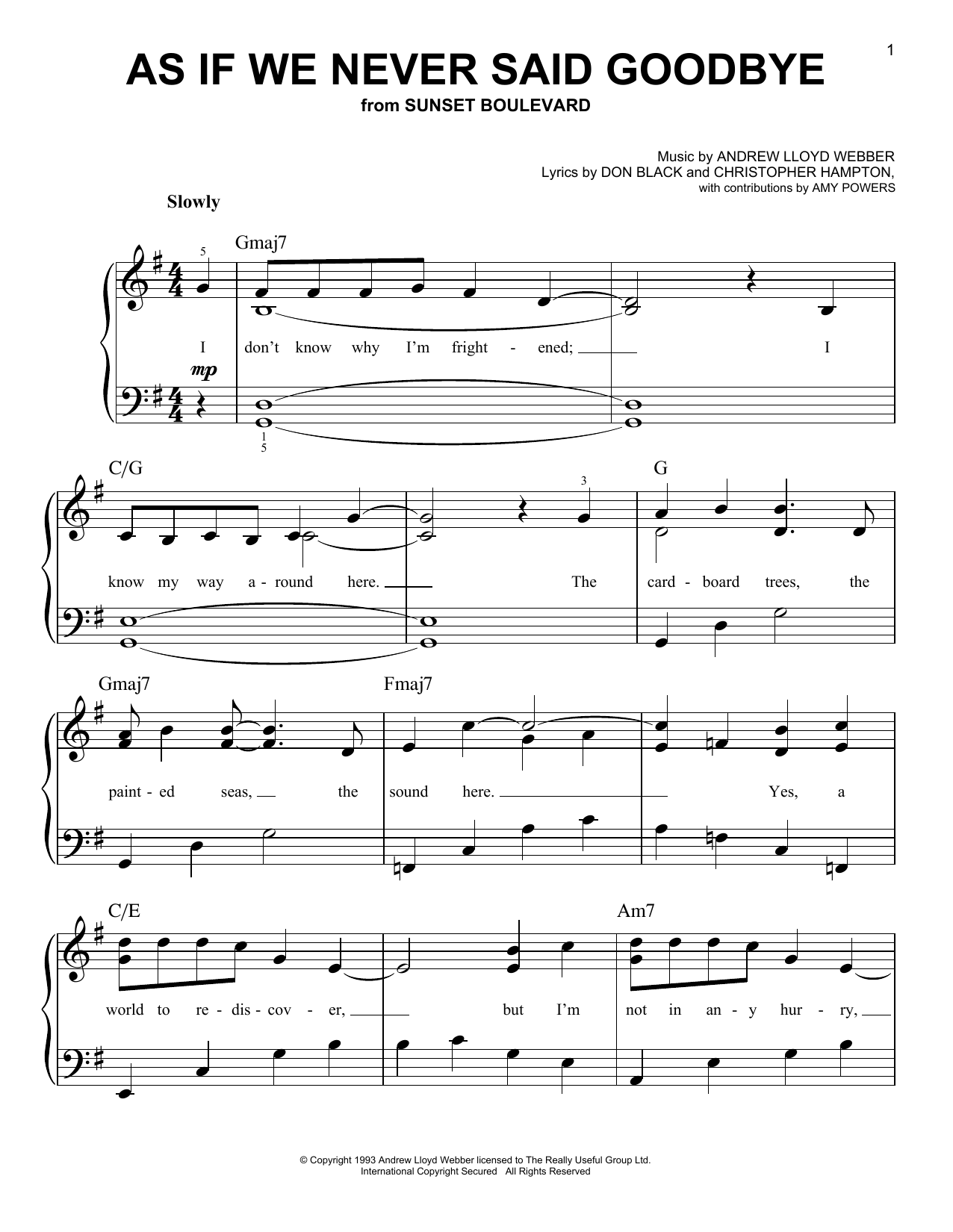 Learn to play Glee Cast As If We Never Said Goodbye sheet music for Piano Solo in minutes. Glee Cast As If We Never Said Goodbye sheet music notes and chords. Download Printable PDF.