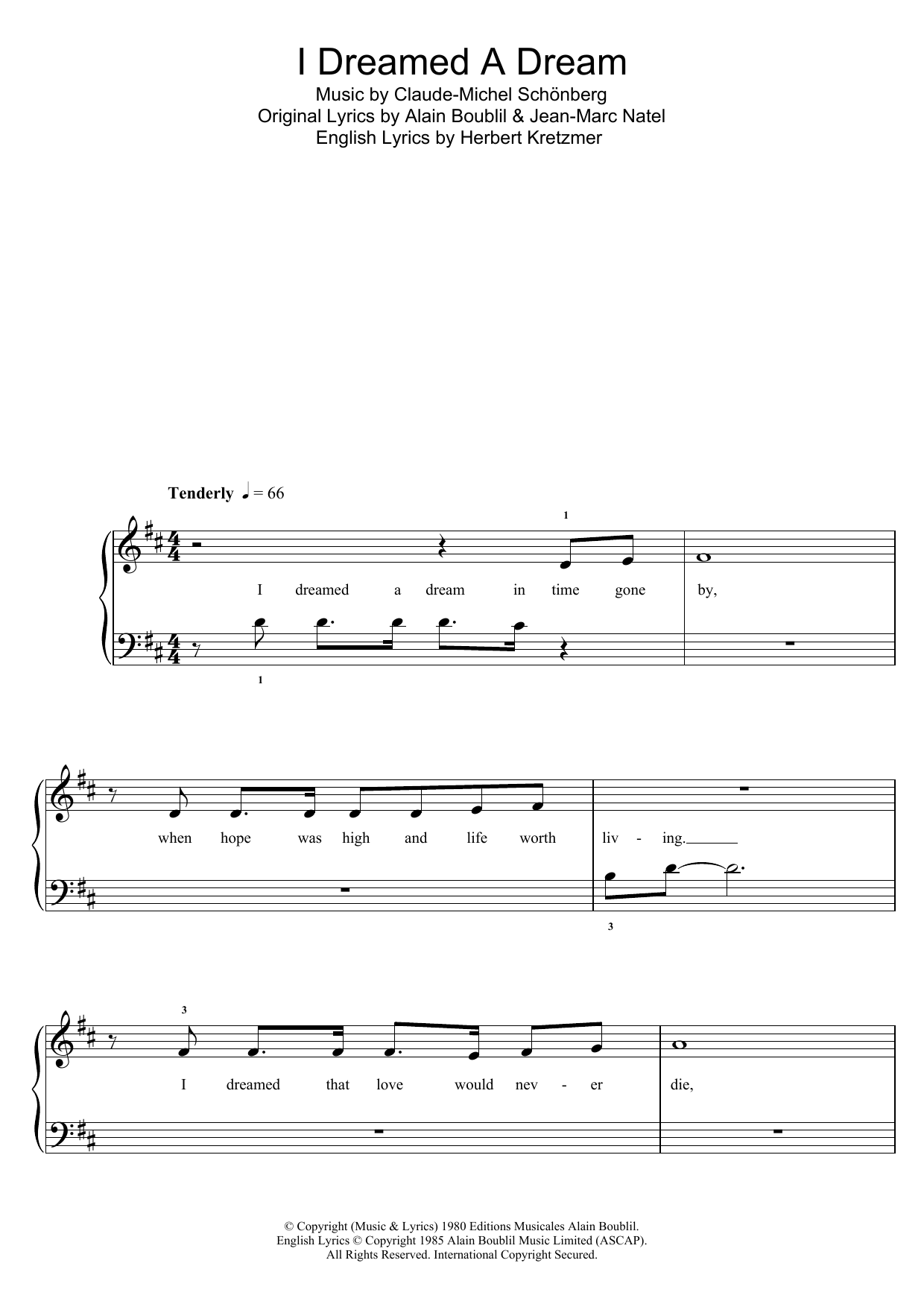 Glee Cast I Dreamed A Dream From Les Miserables Sheet Music Pdf Notes Chords Musical Show Score 5 Finger Piano Download Printable Sku 105905