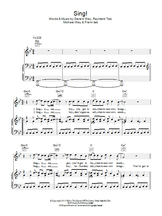 Glee Cast Sing sheet music notes and chords. Download Printable PDF.