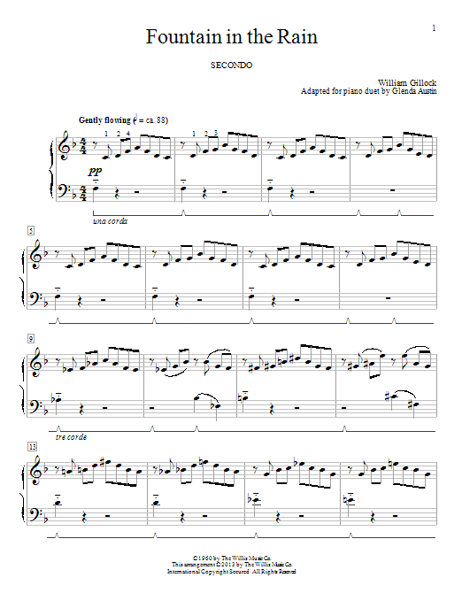 Glenda Austin Fountain In The Rain sheet music notes and chords. Download Printable PDF.