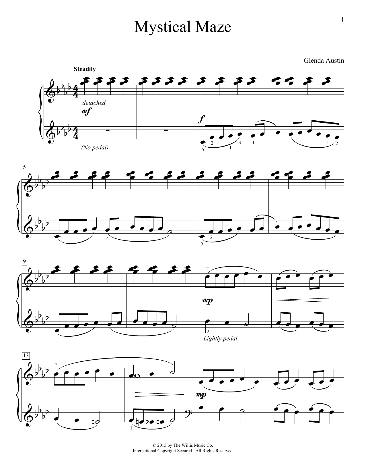 Glenda Austin Mystical Maze sheet music notes and chords. Download Printable PDF.