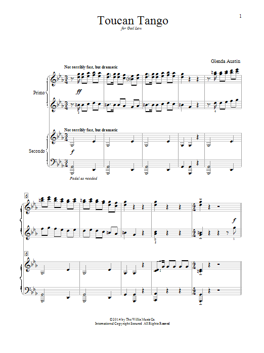 Glenda Austin Toucan Tango sheet music notes and chords. Download Printable PDF.