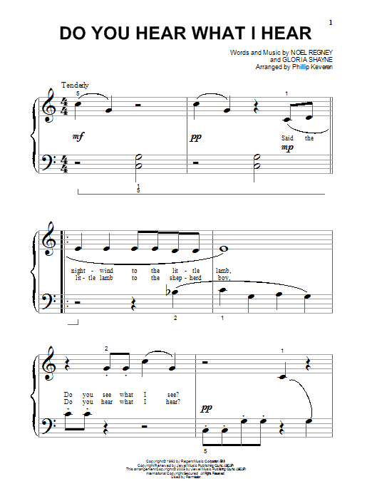 Learn to play Gloria Shayne Do You Hear What I Hear sheet music for Educational Piano in minutes. Price: 6.9900$ Gloria Shayne Do You Hear What I Hear sheet music notes and chords arranged for Educational Piano