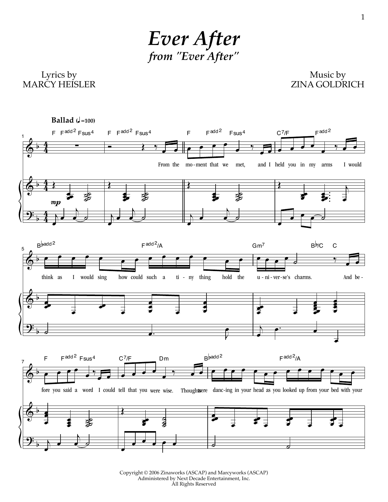 Goldrich & Heisler Ever After sheet music notes and chords. Download Printable PDF.