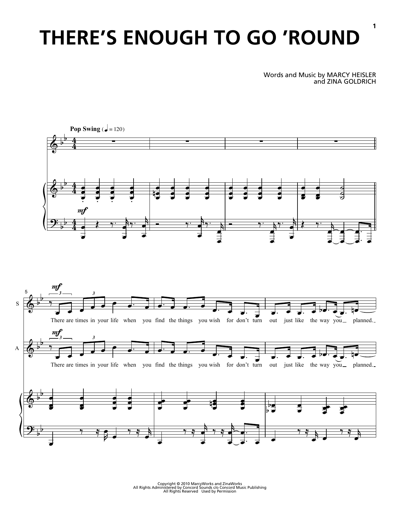 Learn to play Goldrich & Heisler There's Enough To Go 'Round sheet music for SATB Choir in minutes. Price: 3.9900$ Goldrich & Heisler There's Enough To Go 'Round sheet music notes and chords arranged for SATB Choir
