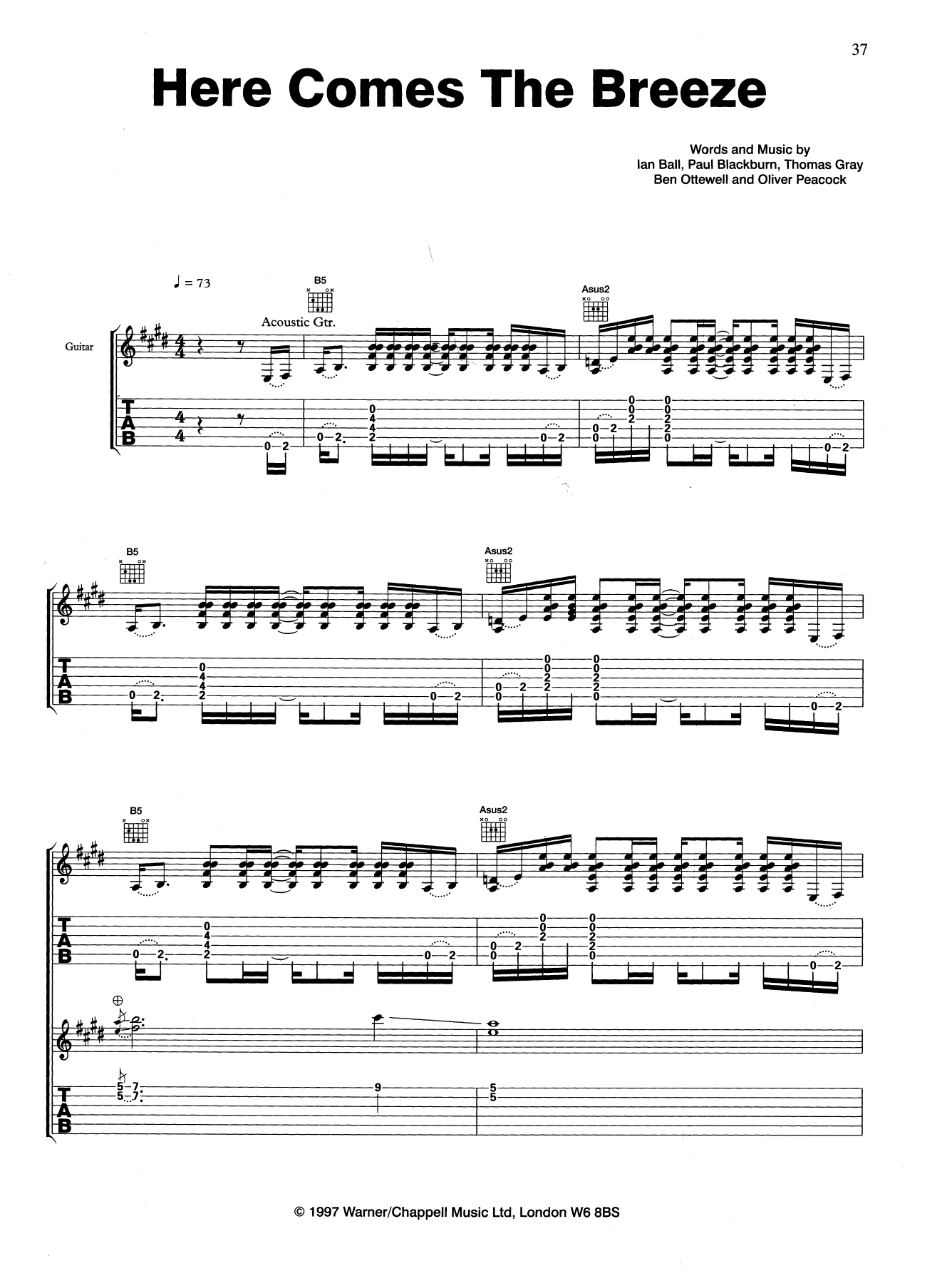 Gomez Here Comes The Breeze sheet music notes and chords. Download Printable PDF.