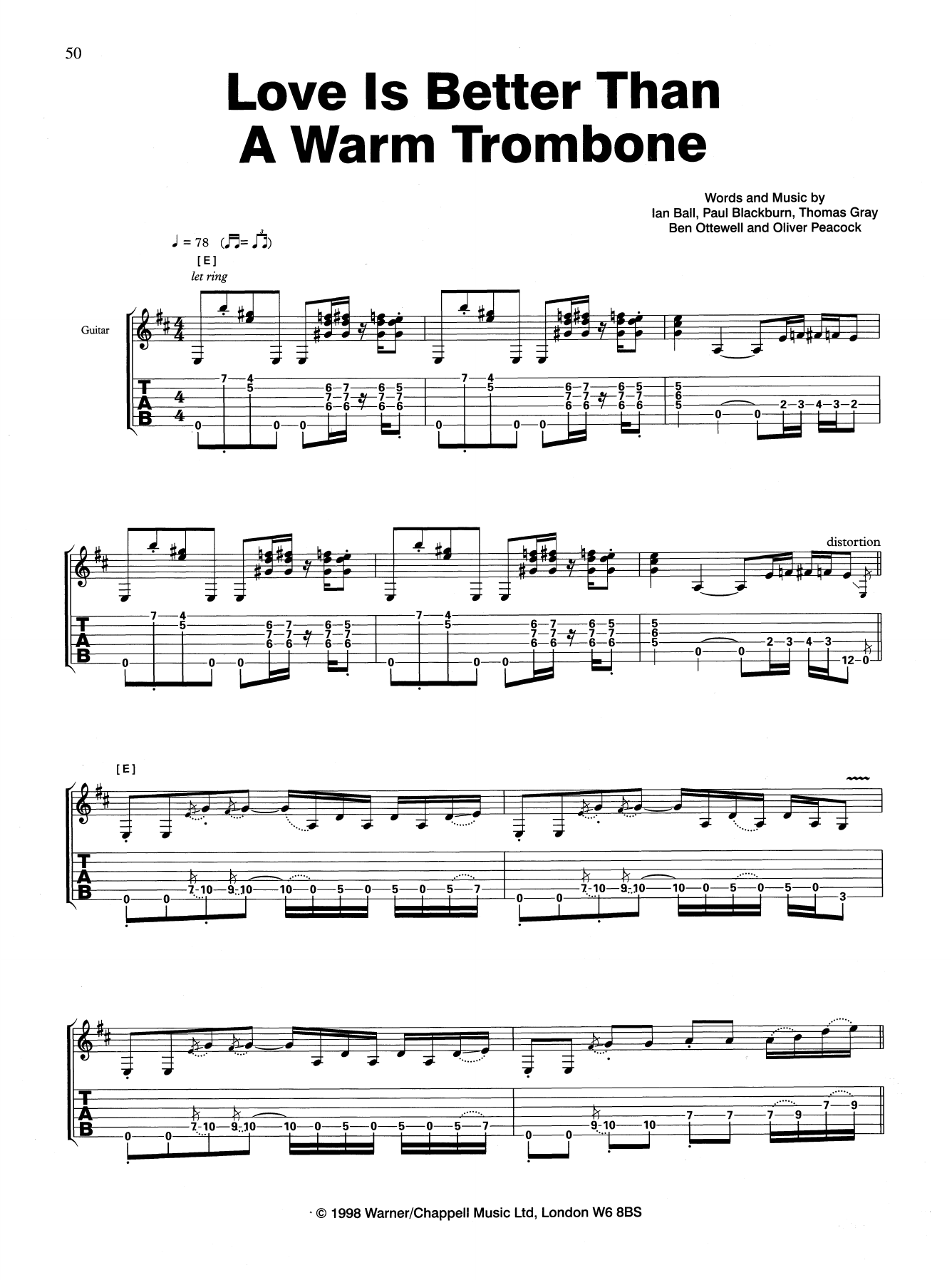 Learn to play Gomez Love Is Better Than A Warm Trombone sheet music for Guitar Tab in minutes. Price: 6.9900$ Gomez Love Is Better Than A Warm Trombone sheet music notes and chords arranged for Guitar Tab
