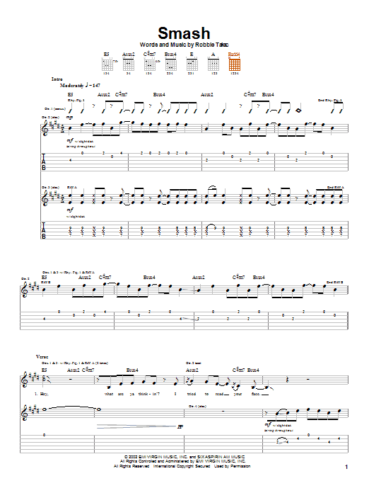 Goo Goo Dolls Smash sheet music for Guitar Tab in minutes. Price: 7.8900$ Goo Goo Dolls Smash sheet music notes and chords. Download Printable PDF.
