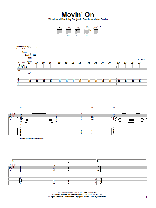 Learn to play Good Charlotte Movin' On sheet music for Guitar Tab in minutes. Price: 7.8900$ Good Charlotte Movin' On sheet music notes and chords. Download Printable PDF.