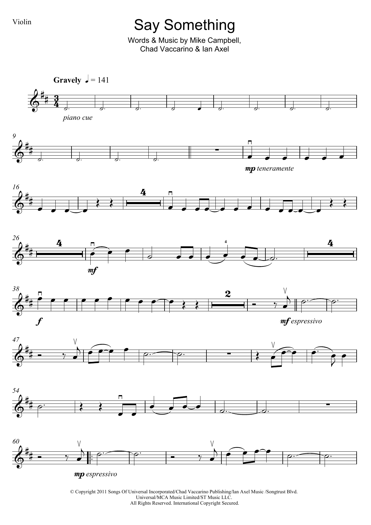 Learn to play A Great Big World and Christina Aguilera Say Something sheet music for Lead Sheet / Fake Book in minutes. Price: 5.9900$ A Great Big World and Christina Aguilera Say Something sheet music notes and chords arranged for Lead Sheet / Fake Book