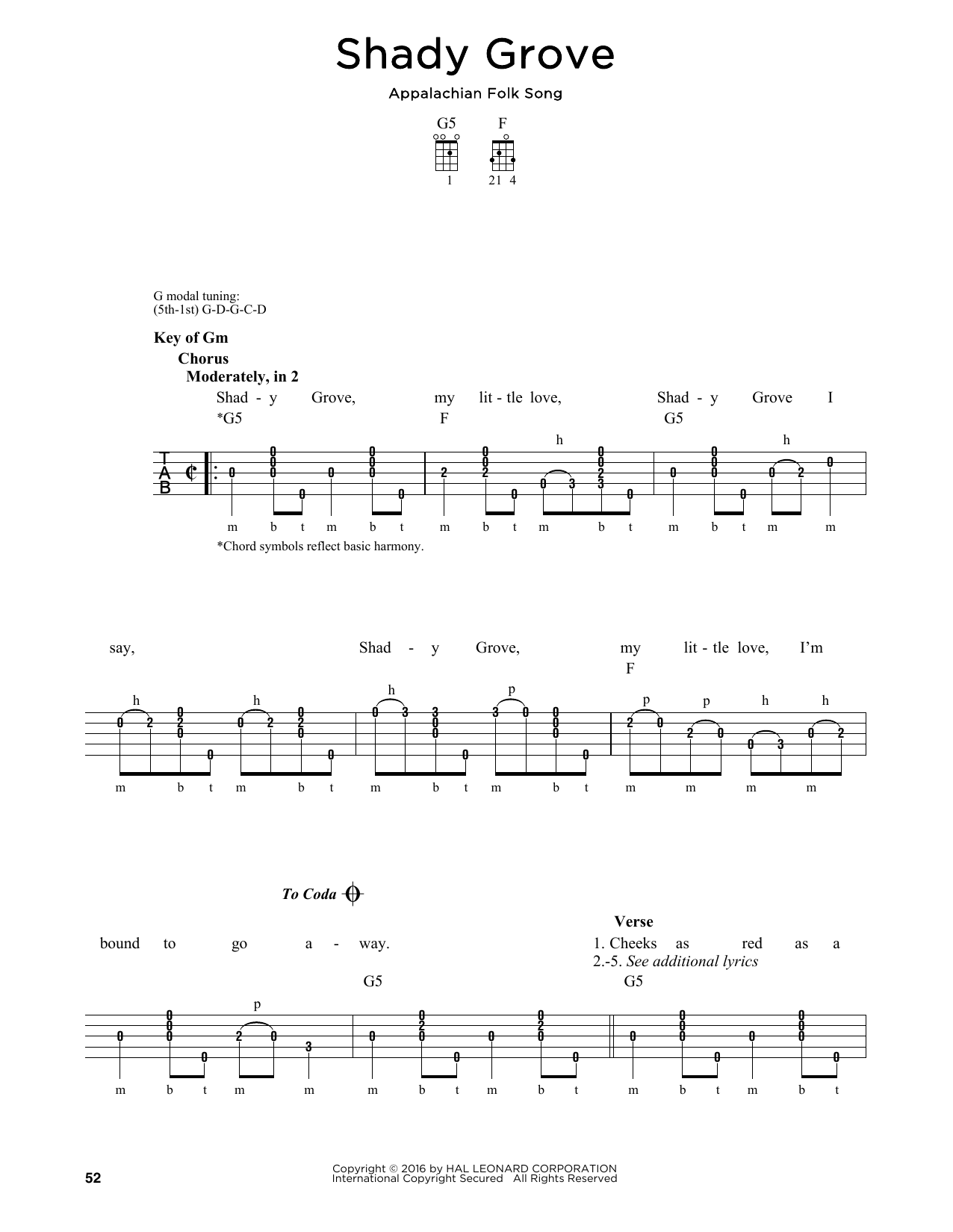 Greg Cahill Shady Grove sheet music notes and chords. Download Printable PDF.