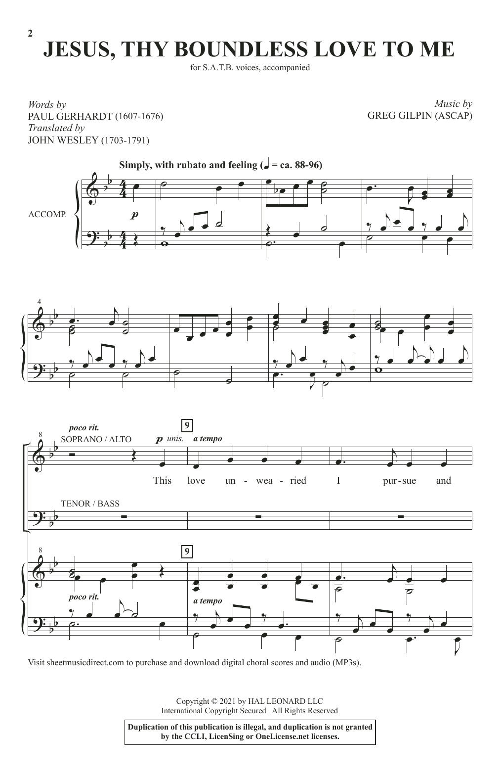 Learn to play Greg Gilpin Jesus, Thy Boundless Love To Me sheet music for SATB Choir in minutes. Price: 3.9900$ Greg Gilpin Jesus, Thy Boundless Love To Me sheet music notes and chords arranged for SATB Choir
