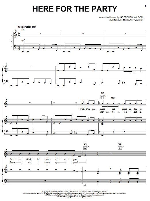 Learn to play Gretchen Wilson Here For The Party sheet music for Ukulele in minutes. Gretchen Wilson Here For The Party sheet music notes and chords. Download Printable PDF.
