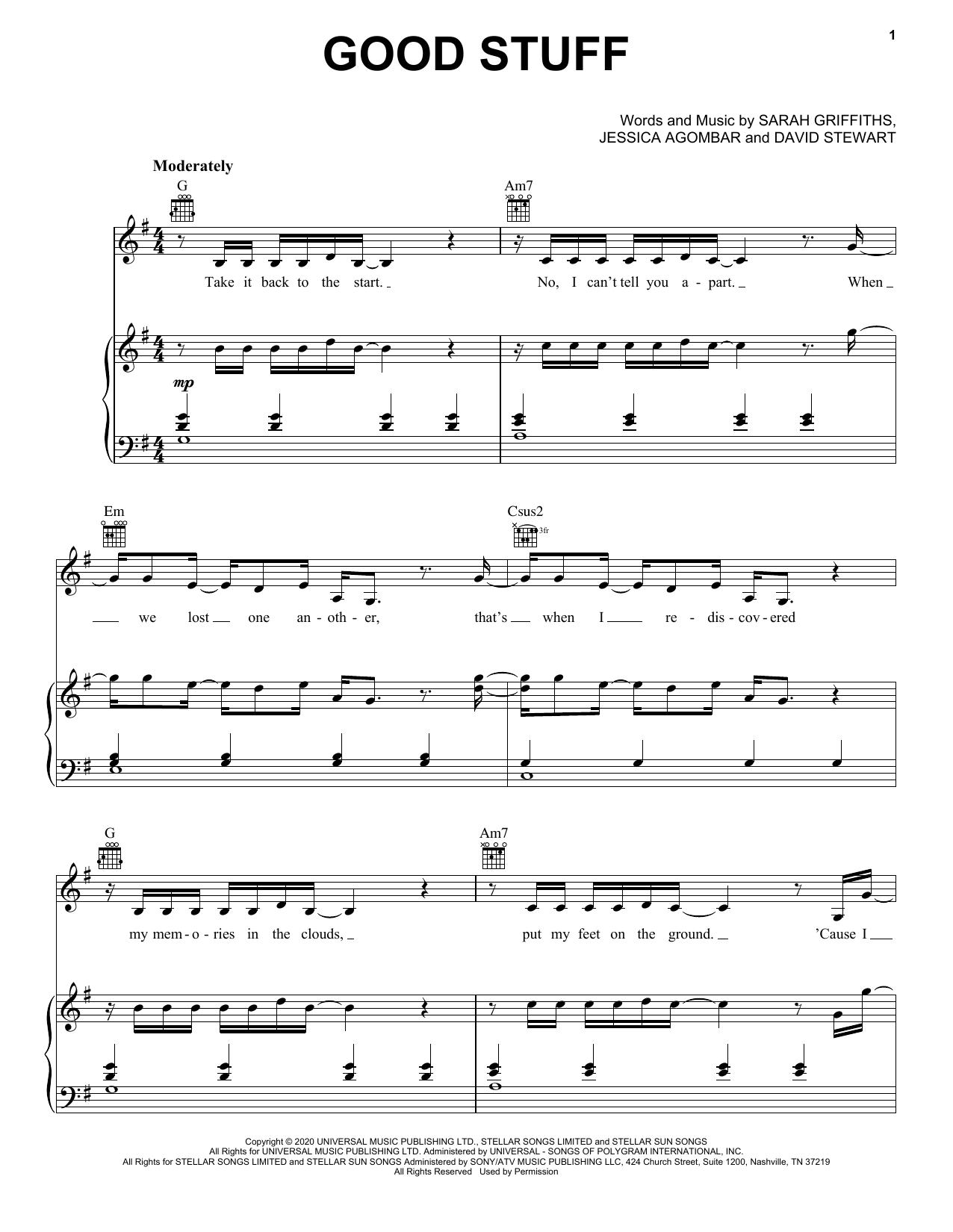 Griff Good Stuff sheet music notes and chords. Download Printable PDF.