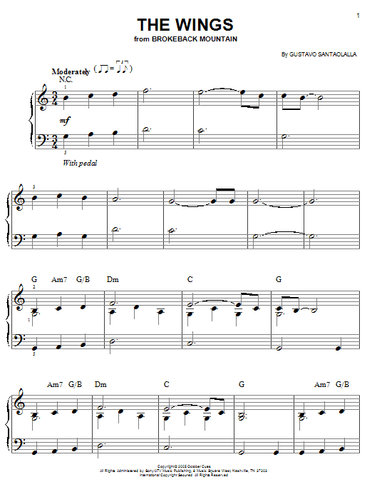 Learn to play Gustavo Santaolalla The Wings sheet music for Easy Piano in minutes. Price: 6.9900$ Gustavo Santaolalla The Wings sheet music notes and chords arranged for Easy Piano