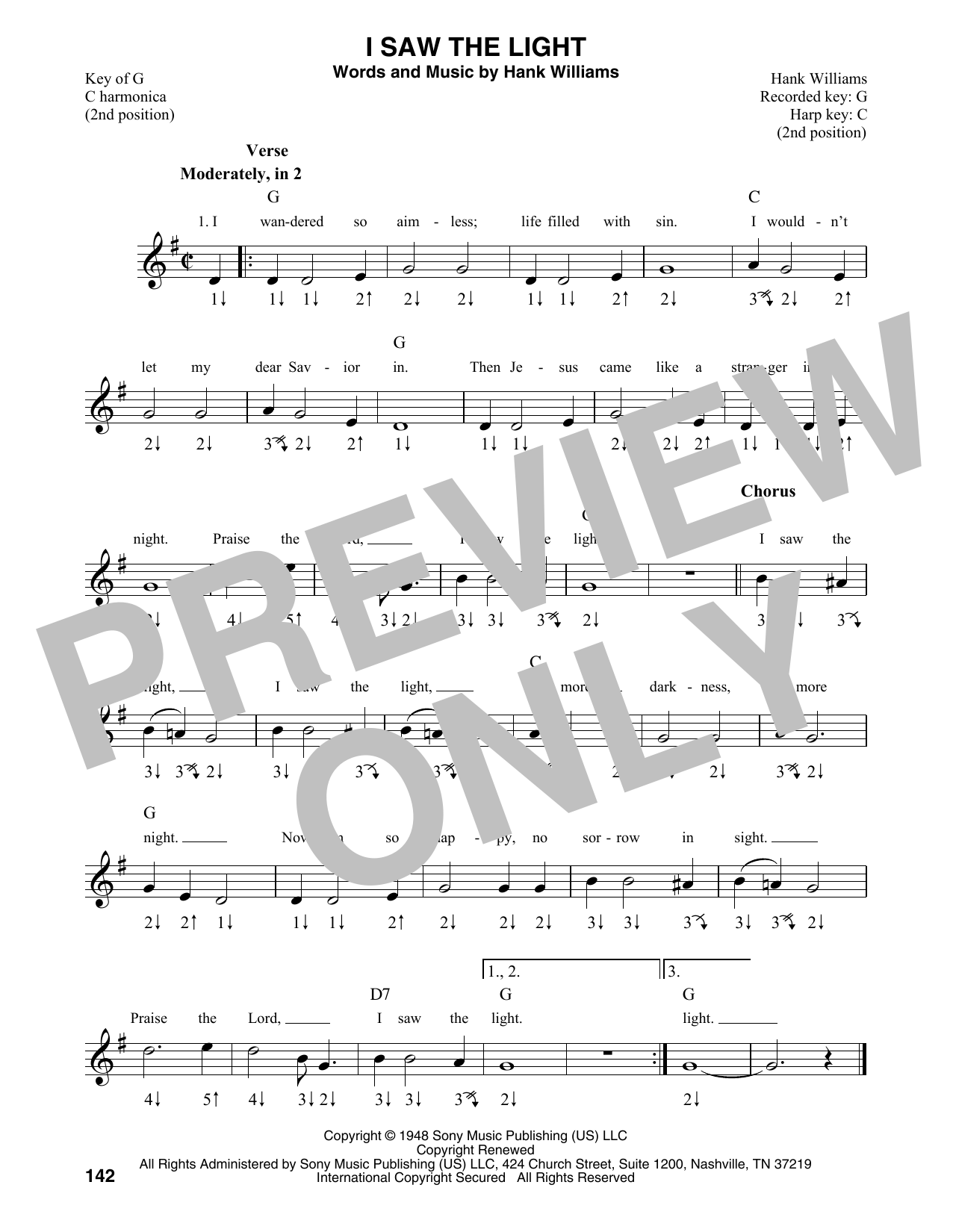 Hank Williams I Saw The Light sheet music notes and chords. Download Printable PDF.