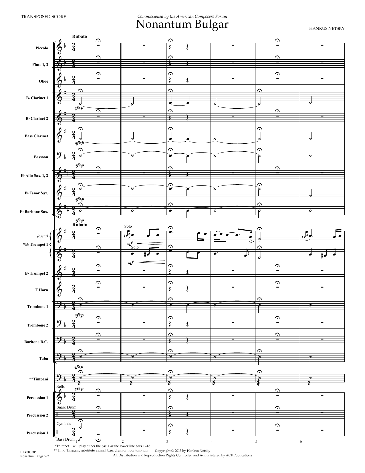 Learn to play Hankus Netsky Nonantum Bulgar - Conductor Score (Full Score) sheet music for Concert Band in minutes. Price: 11.9700$ Hankus Netsky Nonantum Bulgar - Conductor Score (Full Score) sheet music notes and chords arranged for Concert Band