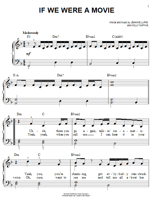 Learn to play Hannah Montana If We Were A Movie sheet music for Easy Piano in minutes. Price: 6.9900$ Hannah Montana If We Were A Movie sheet music notes and chords arranged for Easy Piano