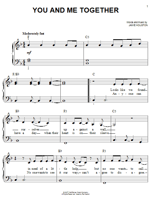Learn to play Hannah Montana You And Me Together sheet music for Easy Piano in minutes. Price: 6.9900$ Hannah Montana You And Me Together sheet music notes and chords arranged for Easy Piano