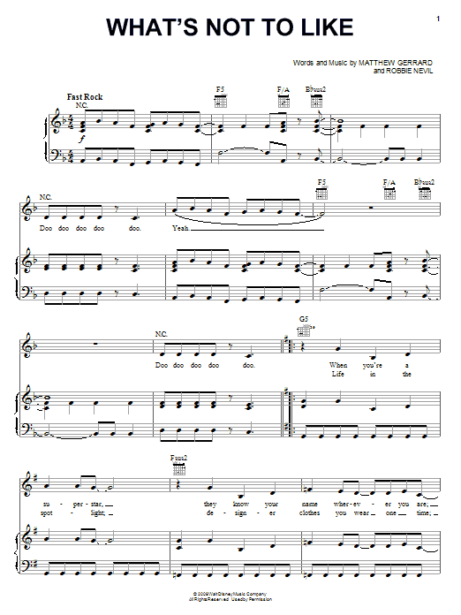 Learn to play Hannah Montana What's Not To Like sheet music for Big Note Piano in minutes. Price: 6.9900$ Hannah Montana What's Not To Like sheet music notes and chords arranged for Big Note Piano