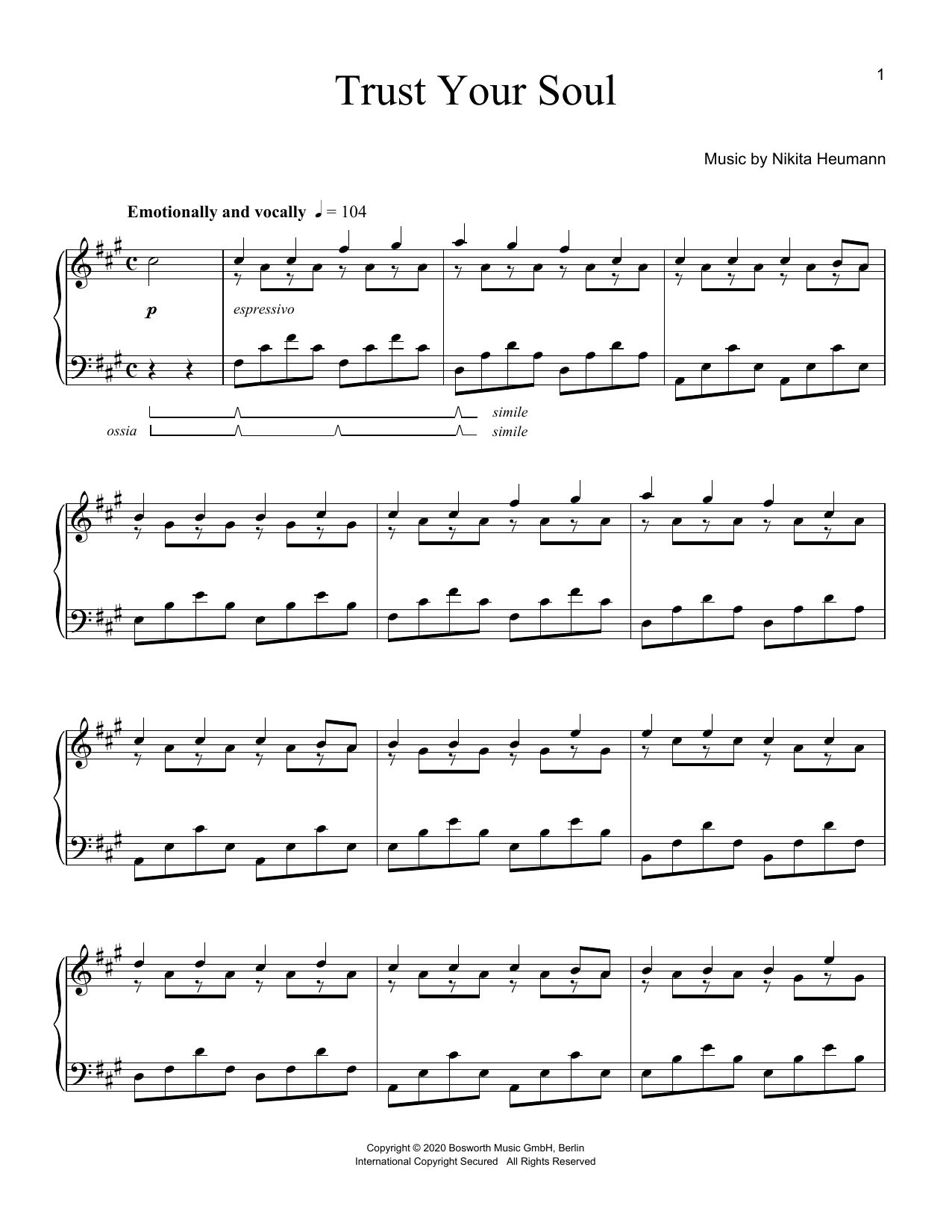 Hans-Günter Heumann Trust Your Soul sheet music notes and chords. Download Printable PDF.