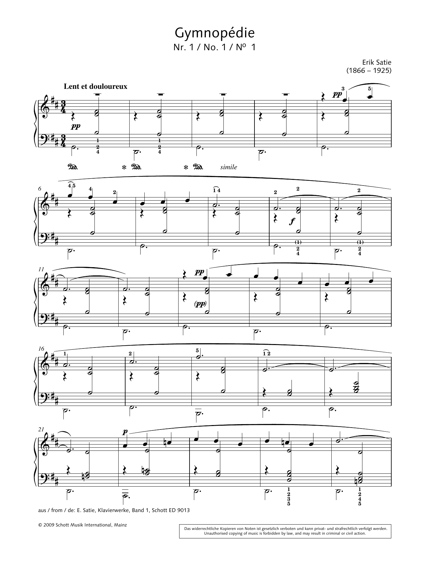 Hans-Gunter Heumann Gymnopédie No.1 sheet music notes and chords. Download Printable PDF.