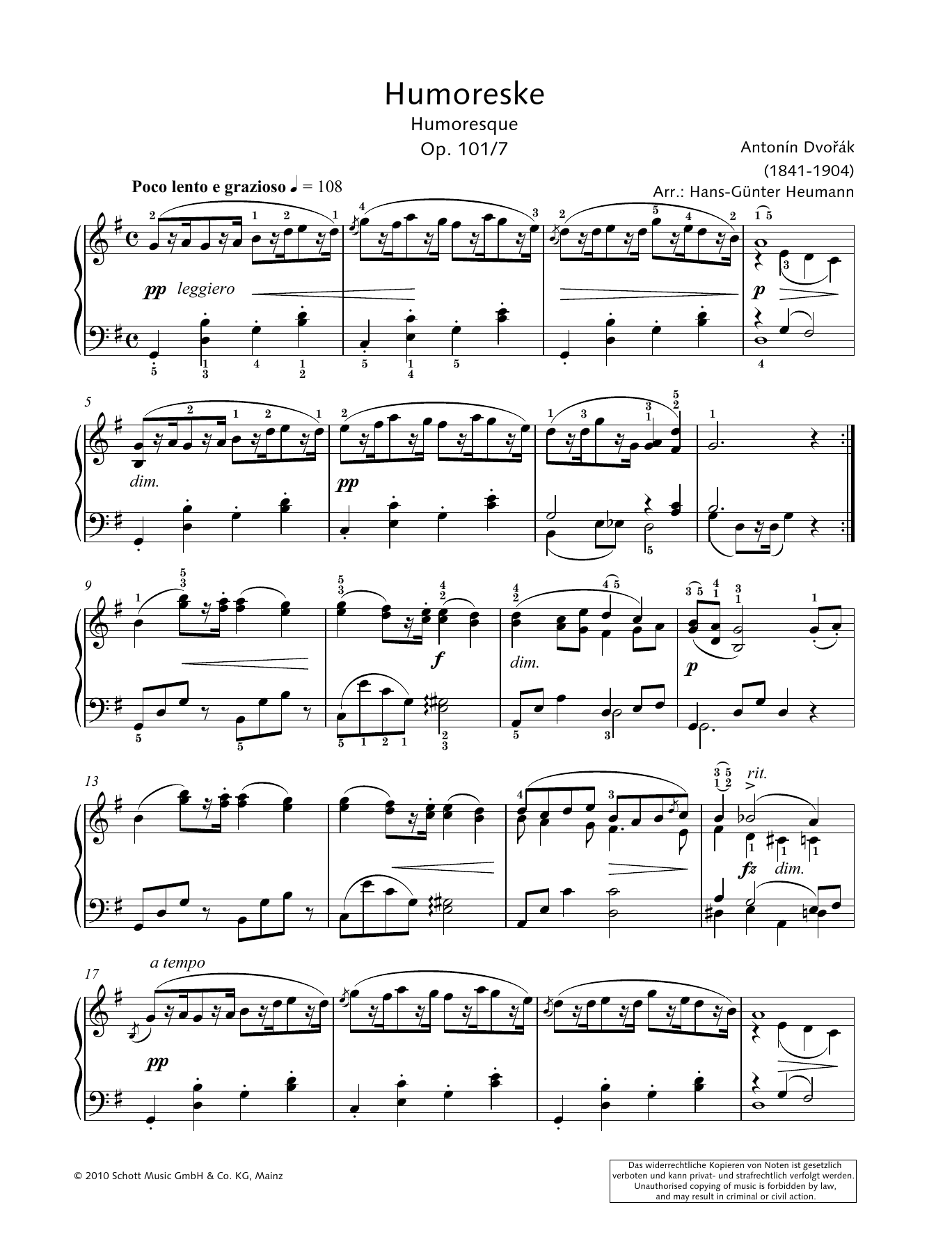 Hans-Gunter Heumann Humoresque sheet music notes and chords. Download Printable PDF.