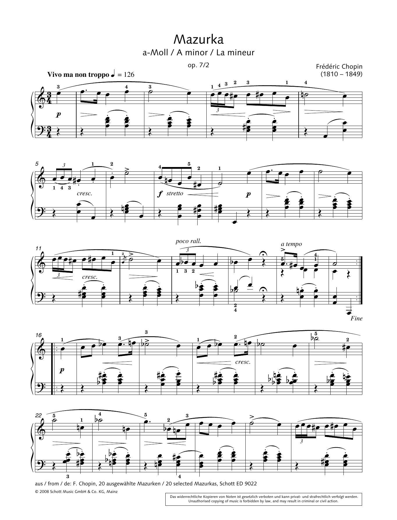 Learn to play Hans-Gunter Heumann Mazurka in A minor sheet music for Piano Solo in minutes. Price: 6.9900$ Hans-Gunter Heumann Mazurka in A minor sheet music notes and chords arranged for Piano Solo