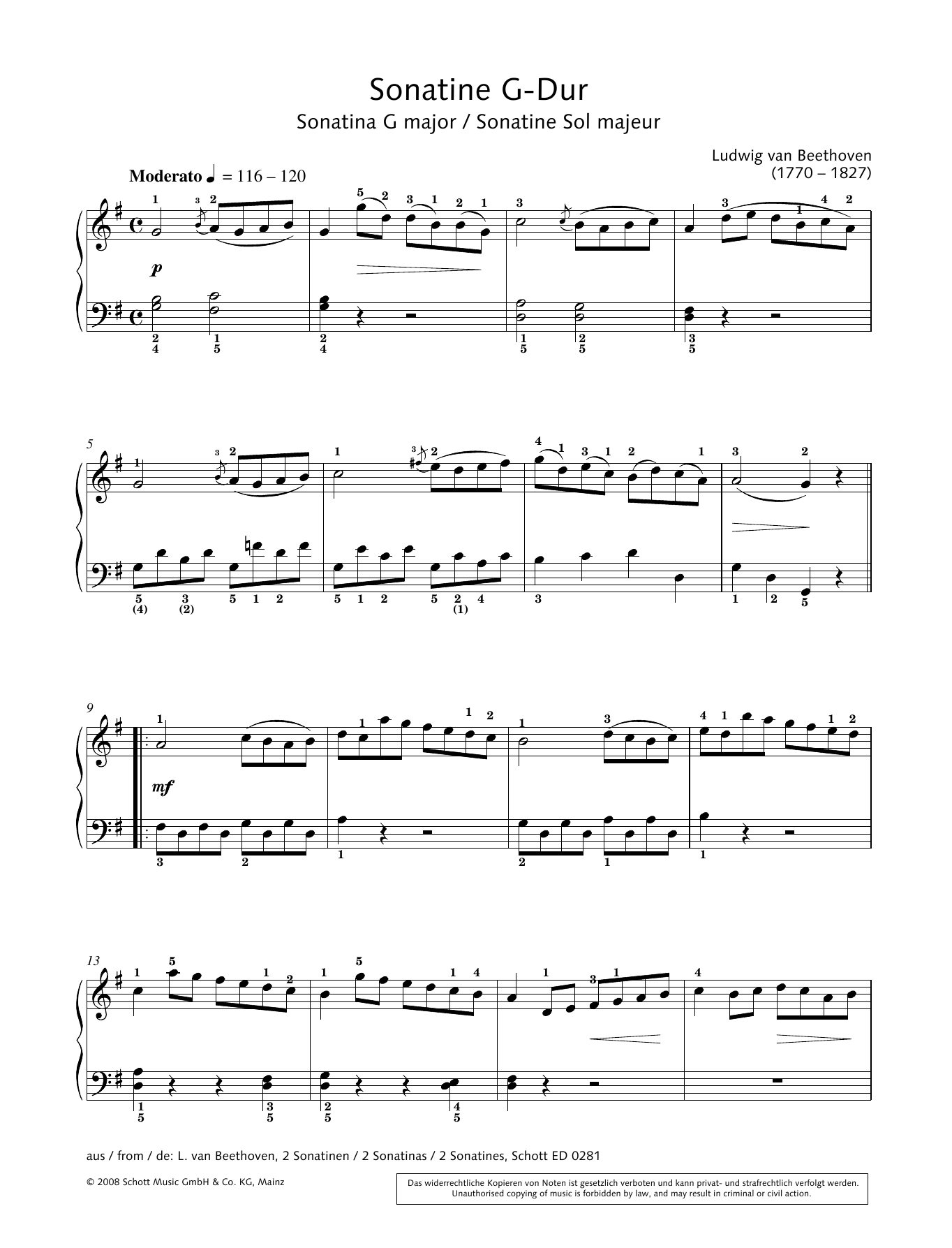 Learn to play Hans-Gunter Heumann Sonatina in G Major sheet music for Piano Solo in minutes. Price: 6.9900$ Hans-Gunter Heumann Sonatina in G Major sheet music notes and chords arranged for Piano Solo