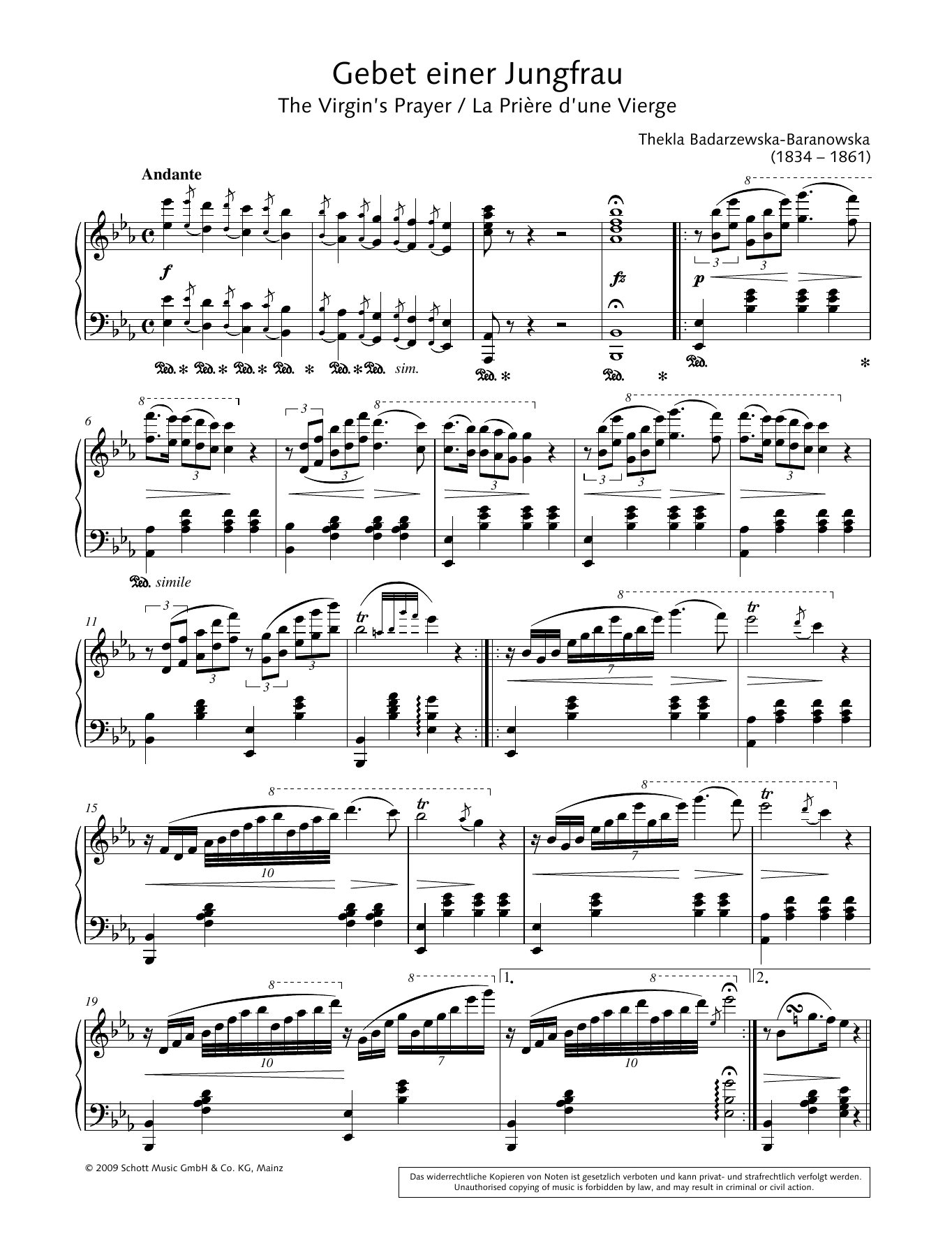 Learn to play Hans-Gunter Heumann The Virgin's Prayer sheet music for Piano Solo in minutes. Price: 6.9900$ Hans-Gunter Heumann The Virgin's Prayer sheet music notes and chords arranged for Piano Solo