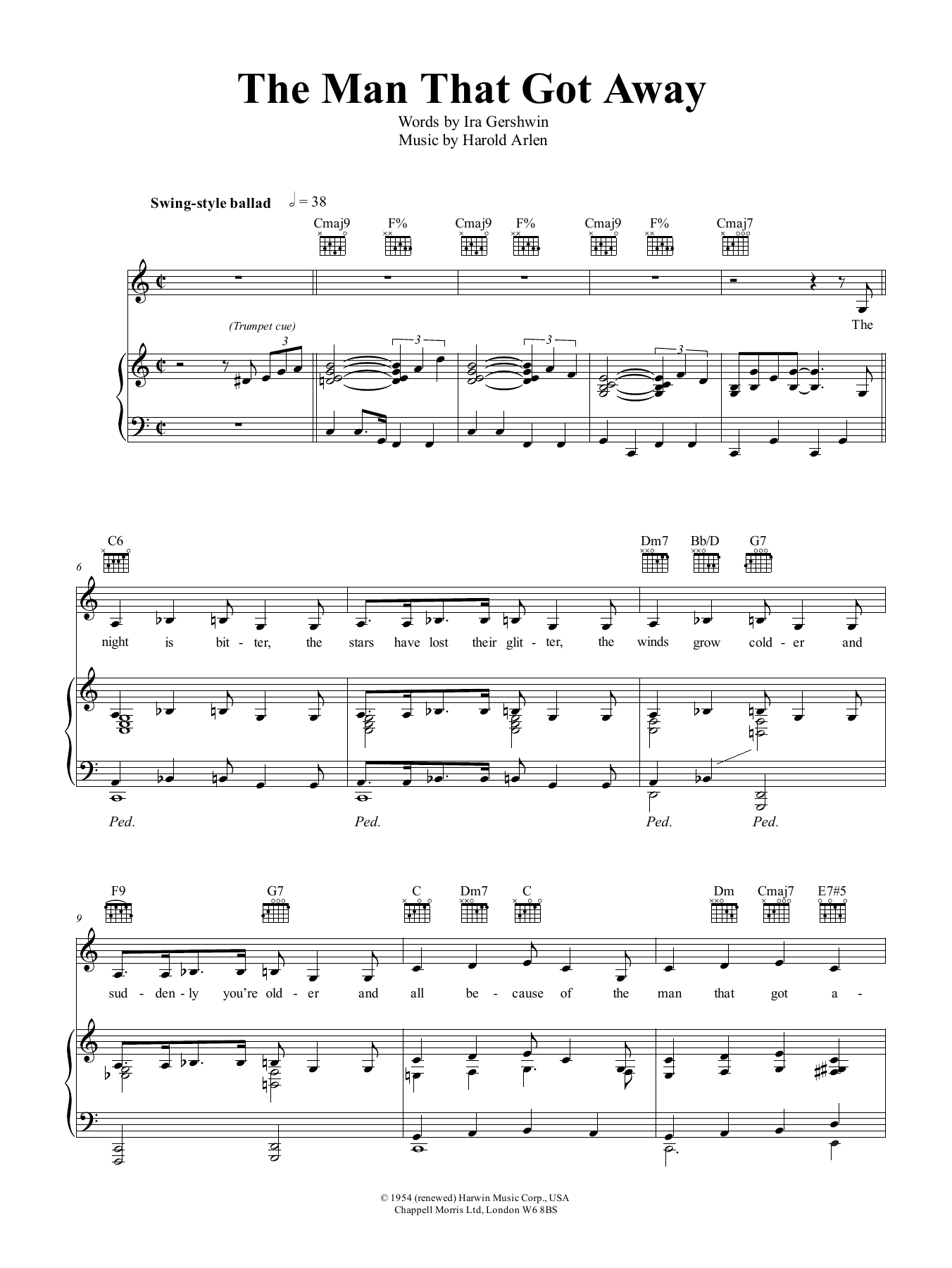 Learn to play Harold Arlen The Man That Got Away sheet music for Piano Solo in minutes. Harold Arlen The Man That Got Away sheet music notes and chords. Download Printable PDF.