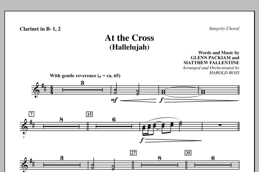 Learn to play Harold Ross At The Cross (Hallelujah) - Clarinet 1 & 2 sheet music for Choir Instrumental Pak in minutes. Price: 8.9900$ Harold Ross At The Cross (Hallelujah) - Clarinet 1 & 2 sheet music notes and chords arranged for Choir Instrumental Pak