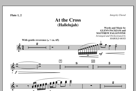 Learn to play Harold Ross At The Cross (Hallelujah) - Flute 1 & 2 sheet music for Choir Instrumental Pak in minutes. Price: 8.9900$ Harold Ross At The Cross (Hallelujah) - Flute 1 & 2 sheet music notes and chords arranged for Choir Instrumental Pak