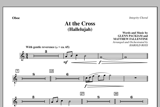 Learn to play Harold Ross At The Cross (Hallelujah) - Oboe sheet music for Choir Instrumental Pak in minutes. Price: 8.9900$ Harold Ross At The Cross (Hallelujah) - Oboe sheet music notes and chords arranged for Choir Instrumental Pak