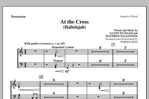 Learn to play Harold Ross At The Cross (Hallelujah) - Percussion sheet music for Choir Instrumental Pak in minutes. Price: 8.9900$ Harold Ross At The Cross (Hallelujah) - Percussion sheet music notes and chords arranged for Choir Instrumental Pak
