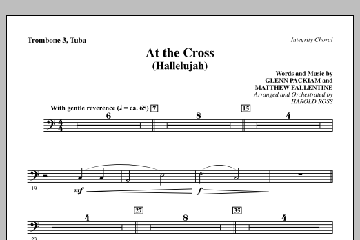 Learn to play Harold Ross At The Cross (Hallelujah) - Trombone 3/Tuba sheet music for Choir Instrumental Pak in minutes. Price: 8.9900$ Harold Ross At The Cross (Hallelujah) - Trombone 3/Tuba sheet music notes and chords arranged for Choir Instrumental Pak
