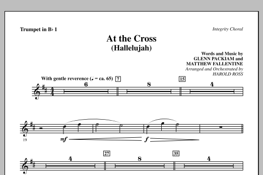 Learn to play Harold Ross At The Cross (Hallelujah) - Trumpet 1 sheet music for Choir Instrumental Pak in minutes. Price: 8.9900$ Harold Ross At The Cross (Hallelujah) - Trumpet 1 sheet music notes and chords arranged for Choir Instrumental Pak
