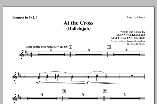 Learn to play Harold Ross At The Cross (Hallelujah) - Trumpet 2 & 3 sheet music for Choir Instrumental Pak in minutes. Price: 8.9900$ Harold Ross At The Cross (Hallelujah) - Trumpet 2 & 3 sheet music notes and chords arranged for Choir Instrumental Pak