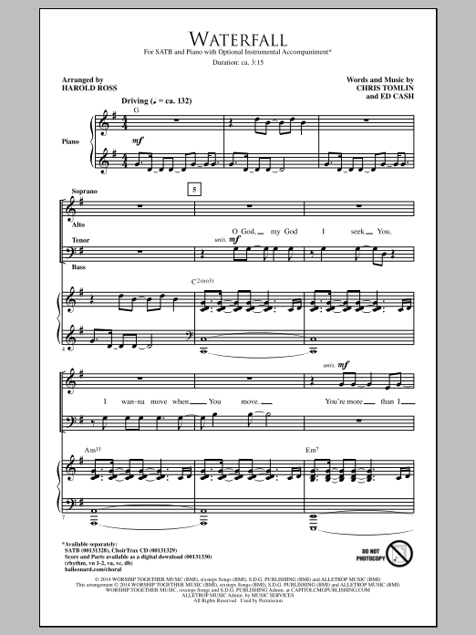 Harold Ross Waterfall sheet music notes and chords. Download Printable PDF.