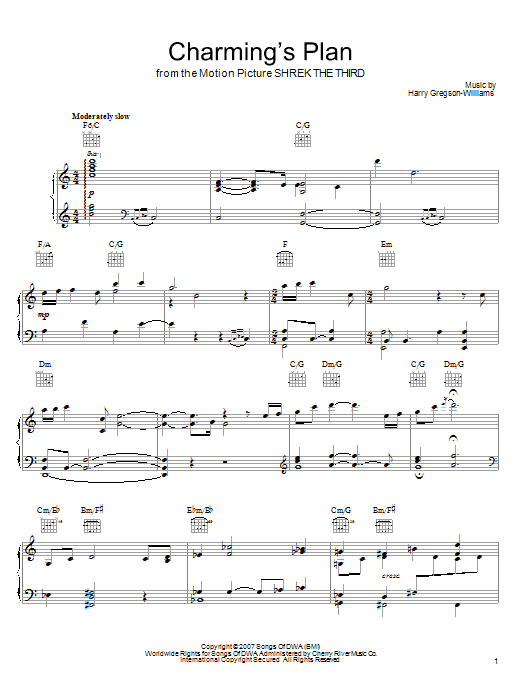 Harry Gregson-Williams Charming's Plan sheet music notes and chords. Download Printable PDF.