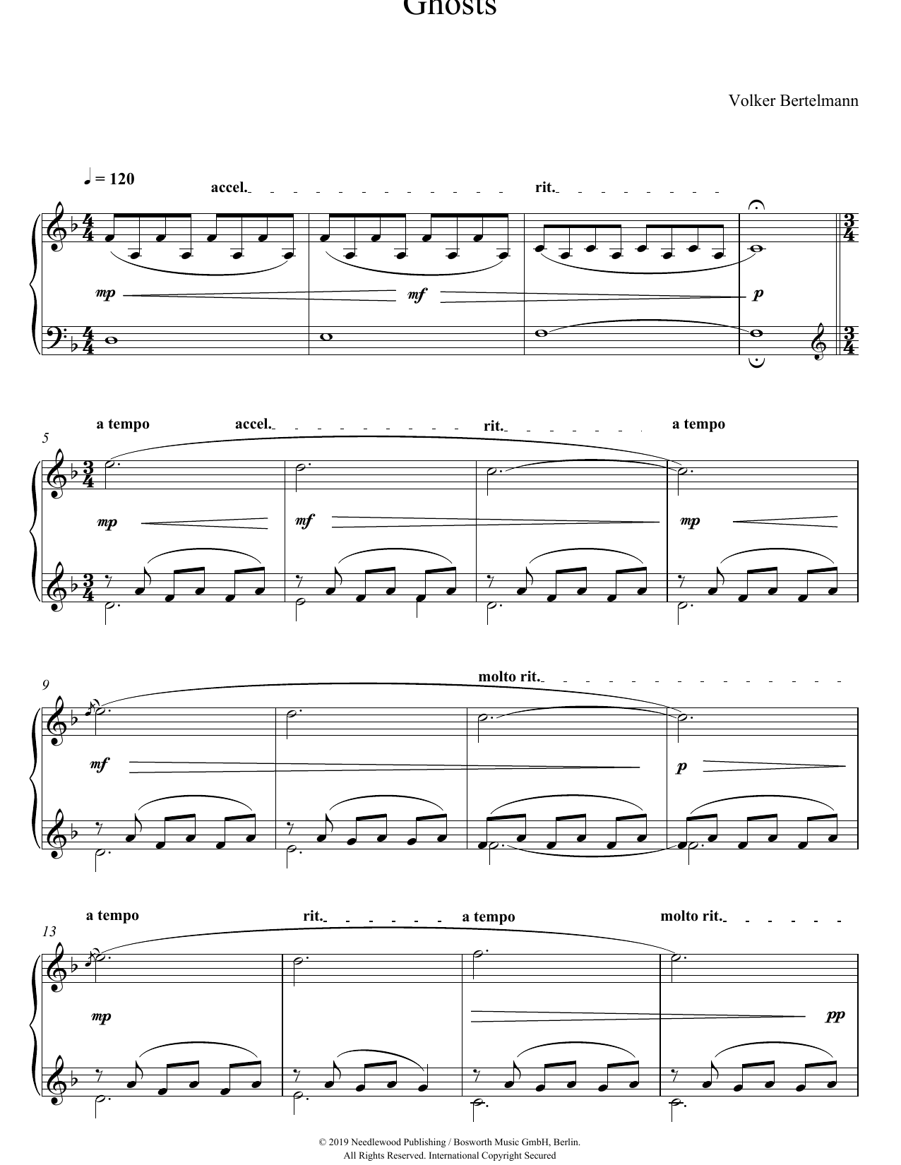 Hauschka Ghosts sheet music notes and chords. Download Printable PDF.